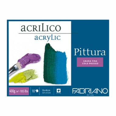 Blocchi Fabriano Acrilico Collato 25x35 10 ff 400Gr