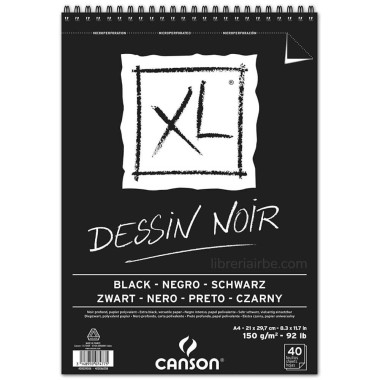 Blocchi Canson XL Dessin Noir A4 40 ff.