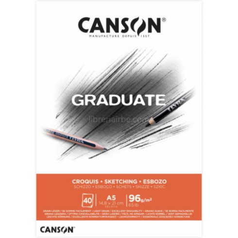 Blocchi Canson Graduate Sketching A5 40F 96 gr.