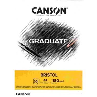 Blocchi Canson Graduate Bristol A4 20F 180 gr.