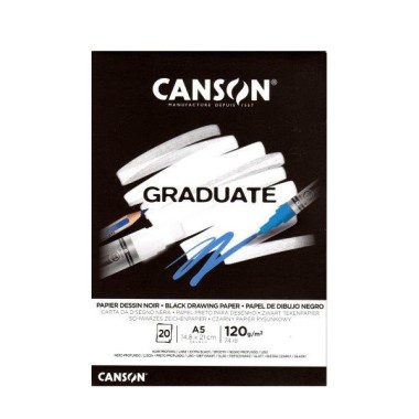 Blocchi Canson Graduate Black A5 20F 120 gr.