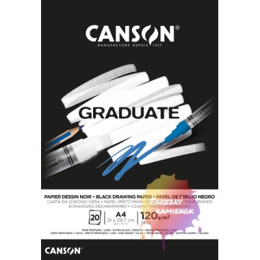 Blocchi Canson Graduate Black A4 20F 120 gr.