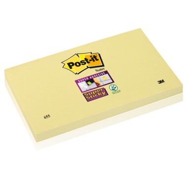 Post-it 3M Super Sticky 655 76x127 12 pz.