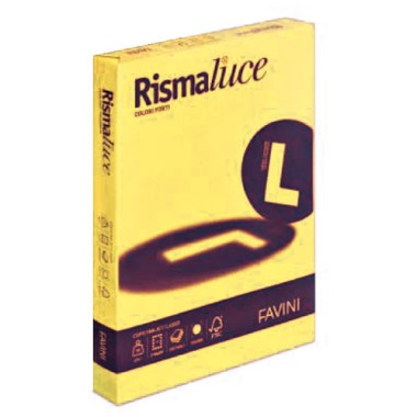 Carta Rismaluce gr.200 A4 125 ff Giallo Sole 53