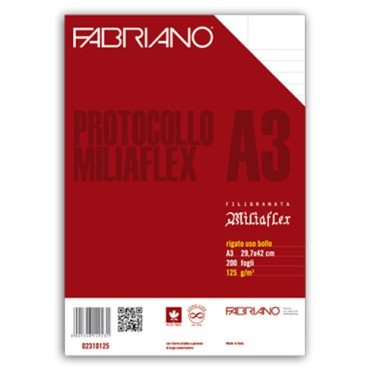 Carta Protocollo 125 gr. 400 ff Uso Bollo Fabriano