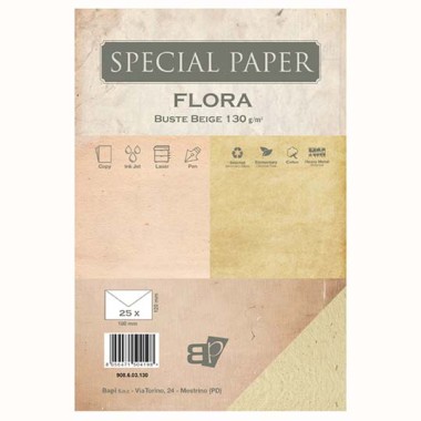 Buste Bapi Flora Beige 12x18 130 gr. 25 pz.