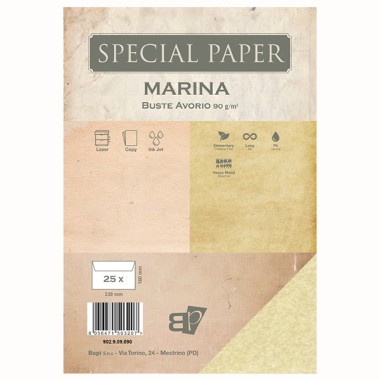 Buste Bapi Marina Avorio 16x23 90 gr. 25 pz.