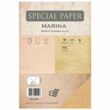 Buste Bapi Marina Sabbia 12x18 90 gr. 25 pz.