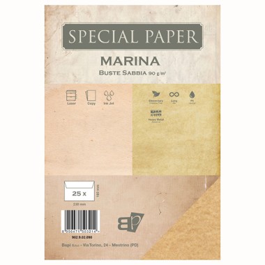 Buste Bapi Marina Sabbia 16x23 90 gr. 25 pz.