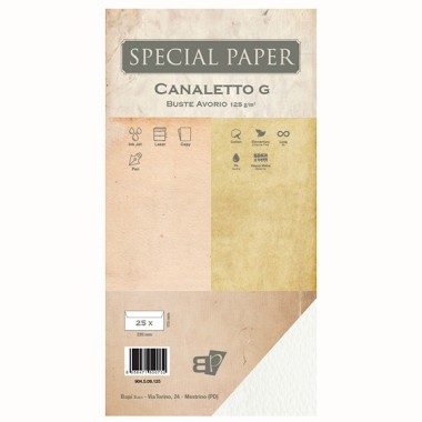 Buste Bapi Canaletto Avorio 11x22 125 gr. 25 pz.