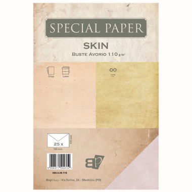 Buste Bapi Skin Avorio 12x18 110 gr. 25 pz.