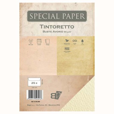 Buste Bapi Tintoretto Avorio 16x23 95 gr. 25 pz.