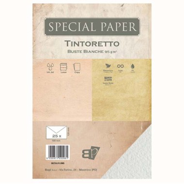 Buste Bapi Tintoretto Bianco 12x18 95 gr. 25 pz.