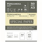 Carta Bapi Pergamena Avorio A3 160gr. 50 pz.