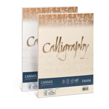 Carta Calligraphy Canvas gr.200 Avorio 50 ff