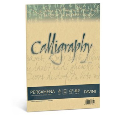 Carta Calligraphy Pergamena  90 gr. 50 ff Oro