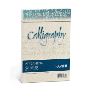 Carta Calligraphy Pergamena 190 gr. 50 ff Crema