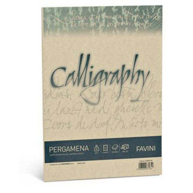 Carta Calligraphy Pergamena  90 gr. 50 ff Nocciola