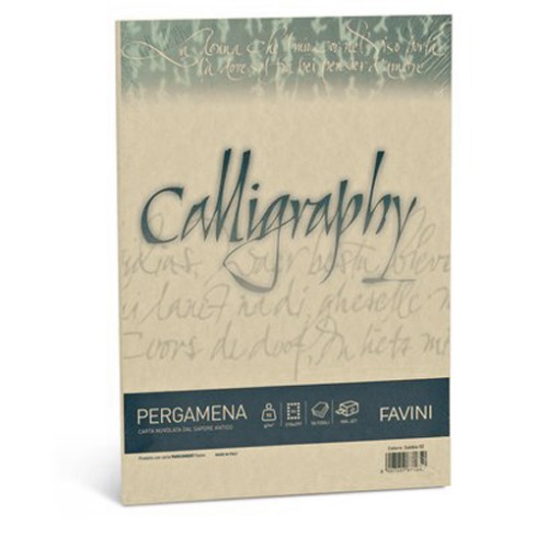 Carta Calligraphy Pergamena  90 gr. 50 ff Nocciola
