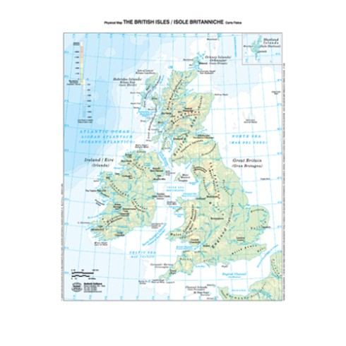 Cartine Geografiche A3 F/P Gran Bretagna 20 pz.