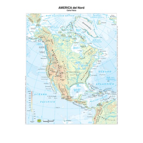 Cartine Geografiche A3 F/P America Nord 20 pz.