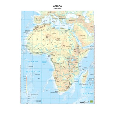 Cartine Geografiche A3 F/P Africa 20 pz.