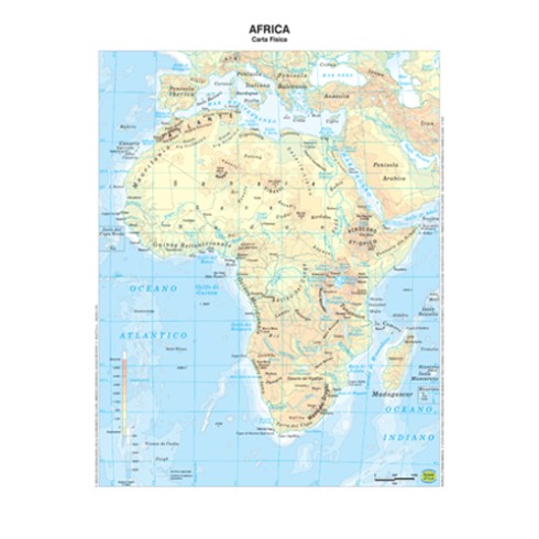 Cartine Geografiche A3 F/P Africa 20 pz.