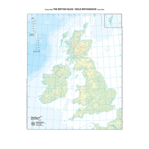 Cartine Geografiche A3 Mute Gr.Bretagna 20 pz.