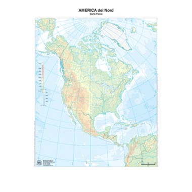 Cartine Geografiche A3 Mute America Nord 20 pz.