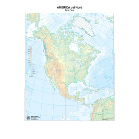 Cartine Geografiche A3 Mute America Nord 20 pz.