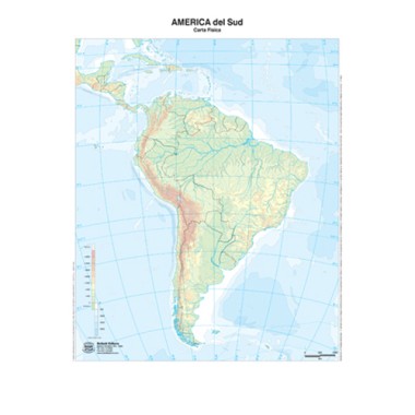 Cartine Geografiche A3 Mute America Sud 20 pz.