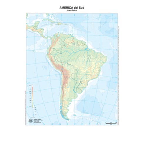 Cartine Geografiche A3 Mute America Sud 20 pz.