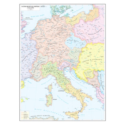 Carte Geografiche Murali Storia Sacro Romano Imp.