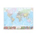 Carte Amministrative Mondo con bandiere 132x99