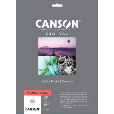 Carta Canson Foto gr. 255 A4 20 ff High Gloss C33300S005