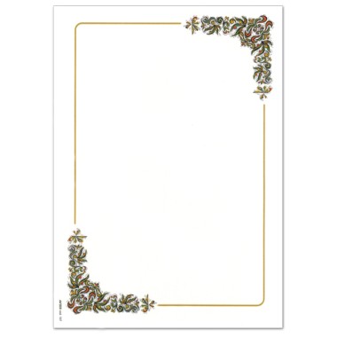 Diplomi 21x29 n.1 Cornice Angolo con fiori