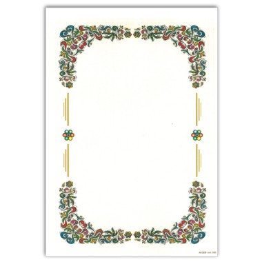 Diplomi 21x29 n.2 Cornice con fiori