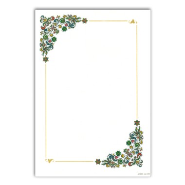 Diplomi 21x29 n.3 Cornice angoli con fiori