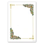 Diplomi 21x29 n.5 Cornice angoli con fiori