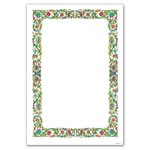 Diplomi 24x34 n.4 Cornice Fiorata con bordo