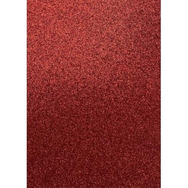 Cartoncino Fabriano Glitter 50x65 5 pz. Rosso