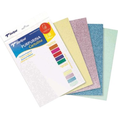 Cartoncino Fabriano Glitter A4 5 pz. Colori Pastel