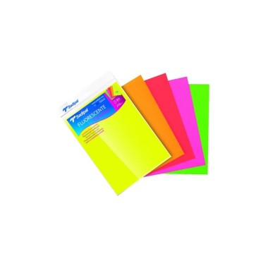 Cartoncino Fabriano Fluoro A4 5 pz. Assortiti