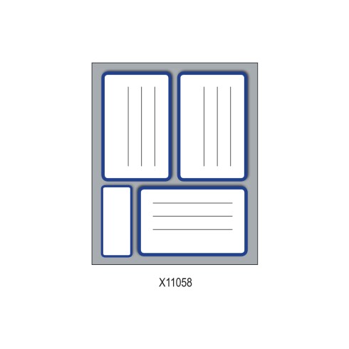 Etichette con bordo e righe 83x53 10x30 pz. Bianco