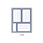 Etichette con bordo e righe 83x53 10x30 pz. Bianco