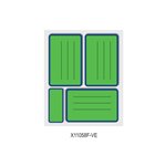 Etichette con bordo e righe 83x53 10x30 pz. Verde