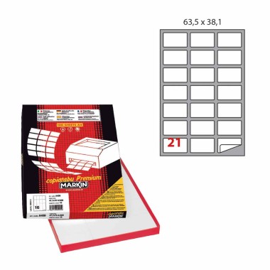 Etichette su A4 Markin  63.5x38.1 2100 pz.