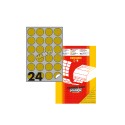 Etichette su A4 Markin Satin Oro diam. 40 100 ff