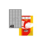 Etichette su A4 Markin Satin Argento  45x21 100 ff