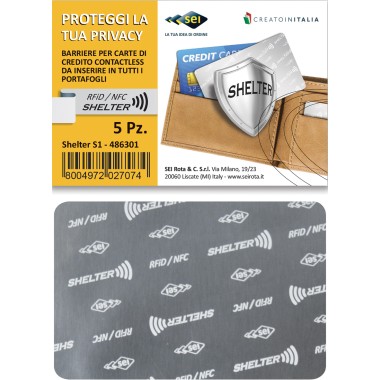 Proteggi Card Sei Shelter C1 S1 50 bustine da 5 pz